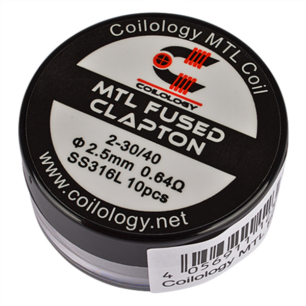 Coilology MTL Fused Clapton 0,64Ohm Edelstahl (10Stk./VE)