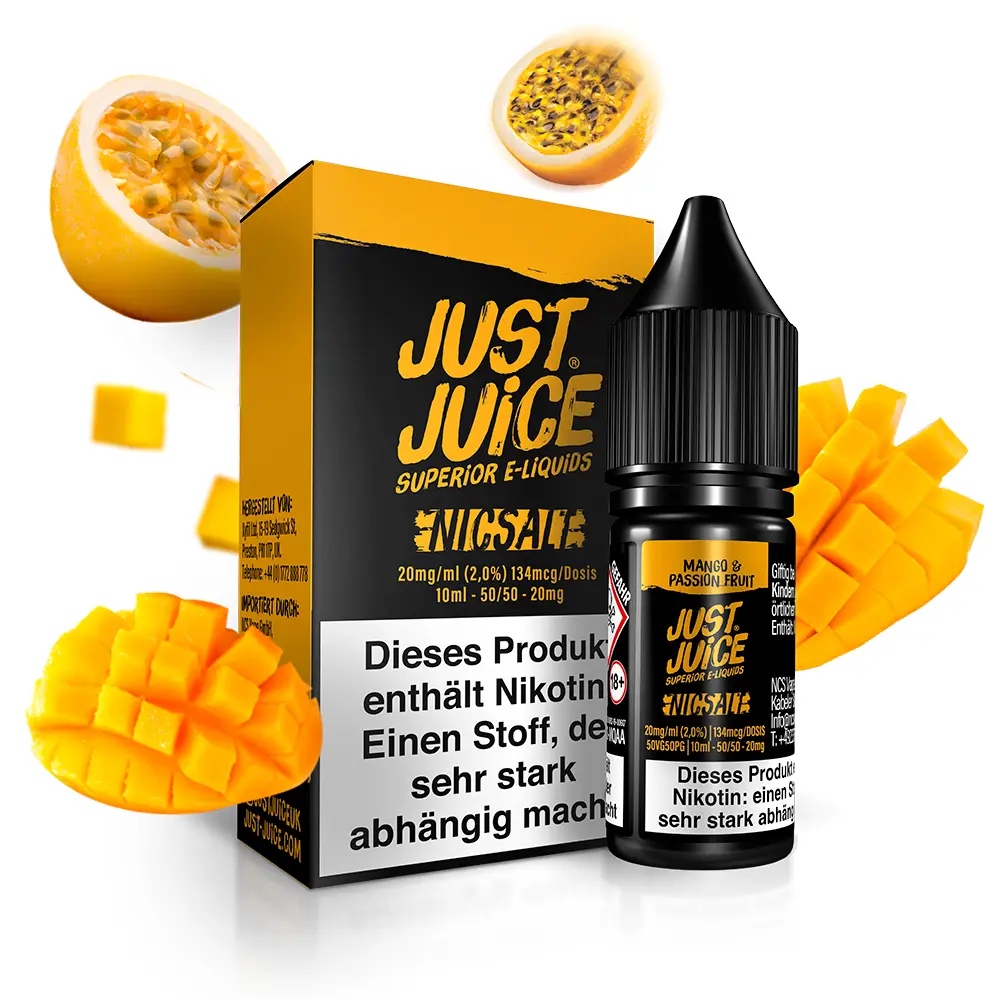 Just Juice Nikotinsalz - Mango & Passion Fruit - 10ml 20mg 