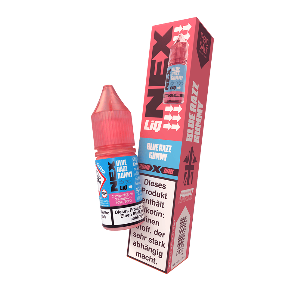 Nex Liq Nikotinsalz - Blue Razz Gummy - 20mg Liquid 10ml 