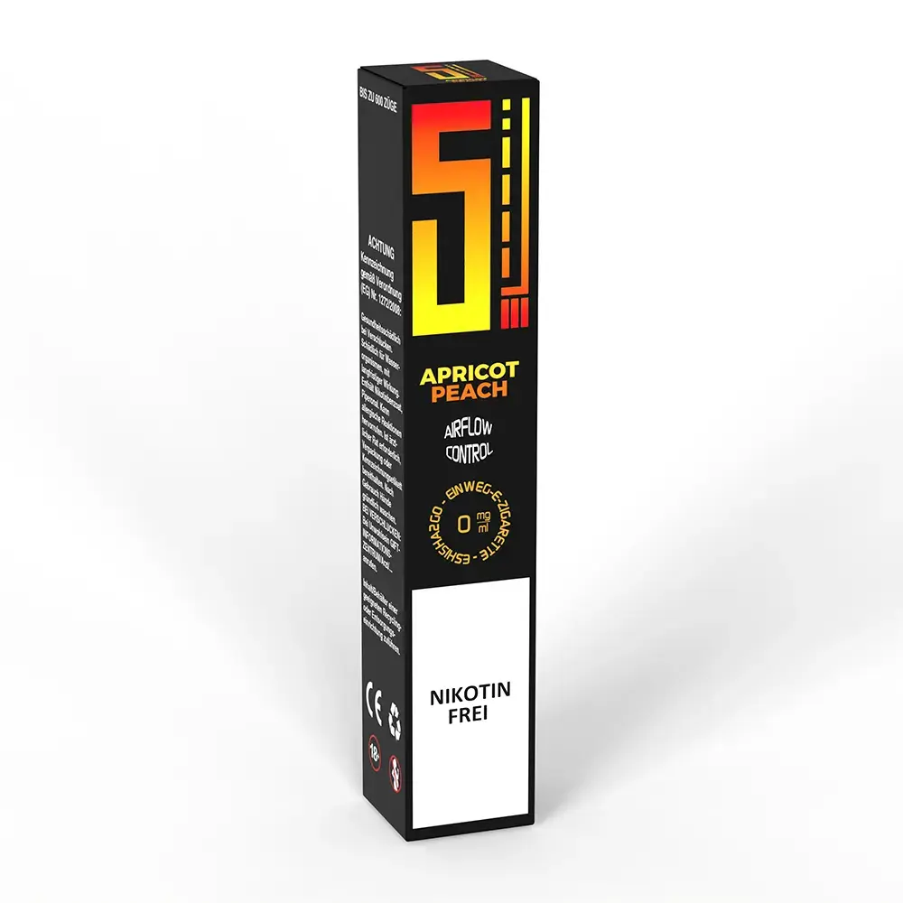 5 EL Apricot Peach Einweg E-Zigarette 0mg 