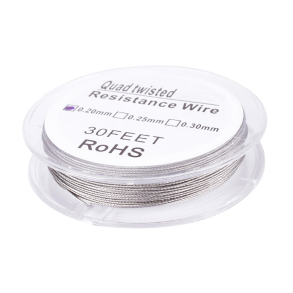 Vierfach gezwirbelter FeCrAl-draht 0,20 mm 9,14m