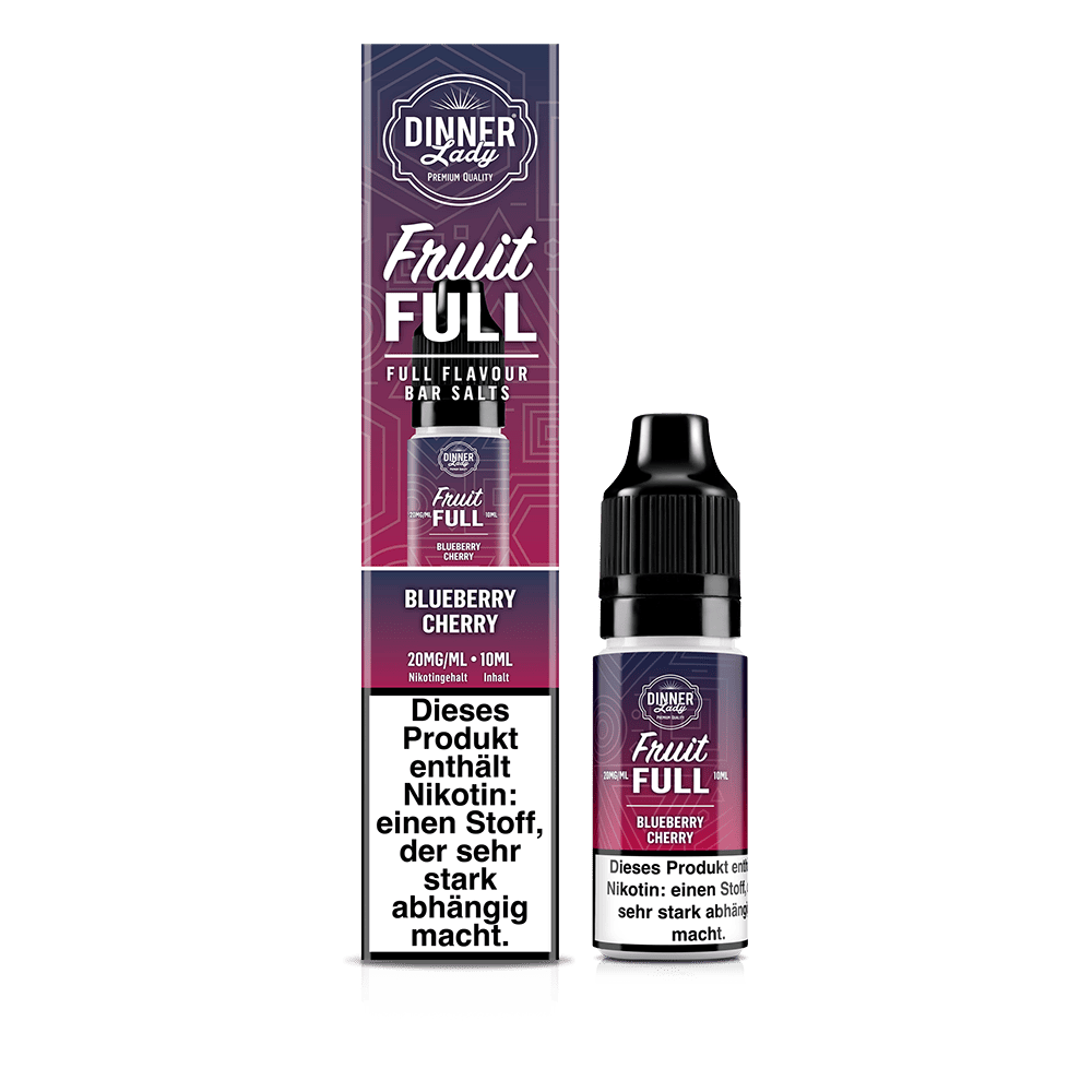 Dinner Lady Fruit Full Nikotinsalz - Blueberry Cherry - 10ml Liquid 20mg