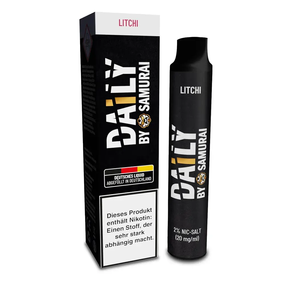 einweg vape schmeckt verbrannt was tun Daily by Samurai Litchi Nic-Salt Einweg E-Zigarette 20mg
