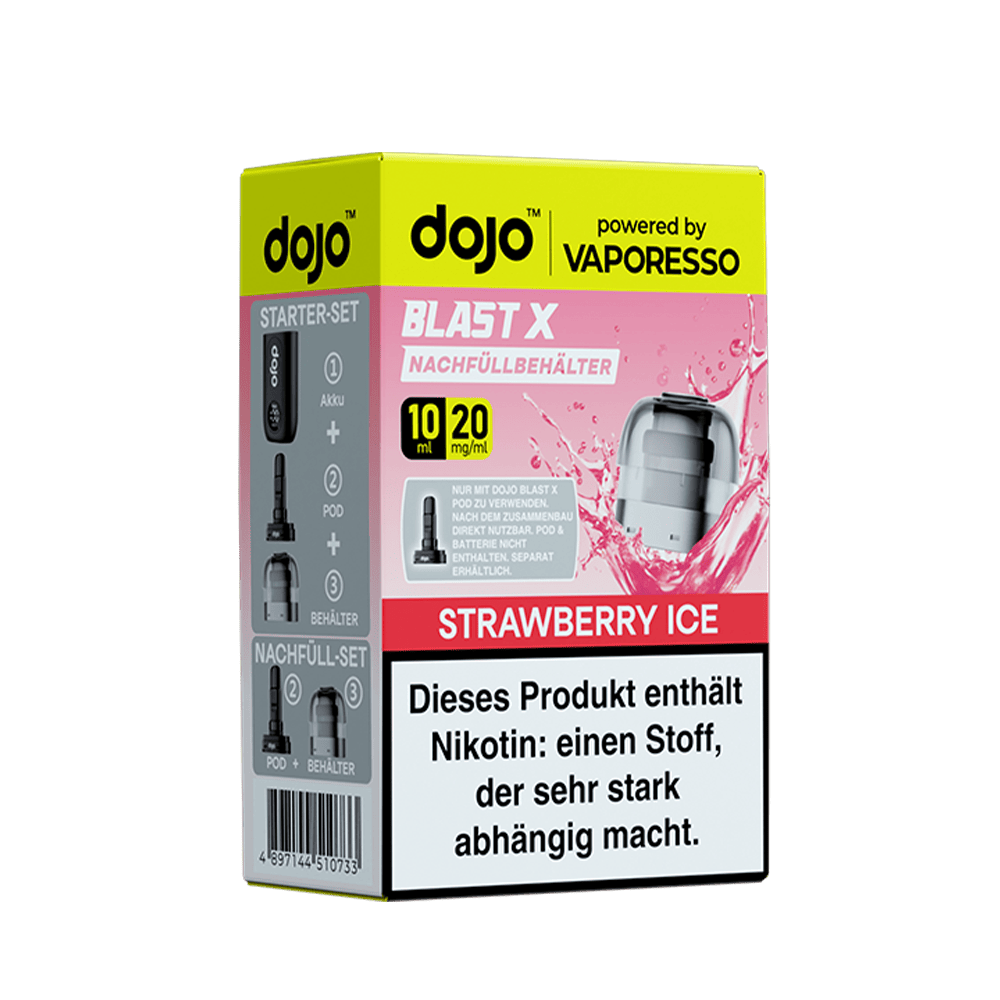 Vaporesso dojo Blast X Einweg Pod - Strawberry Ice - 20mg Nikotinsalz 10ml  C