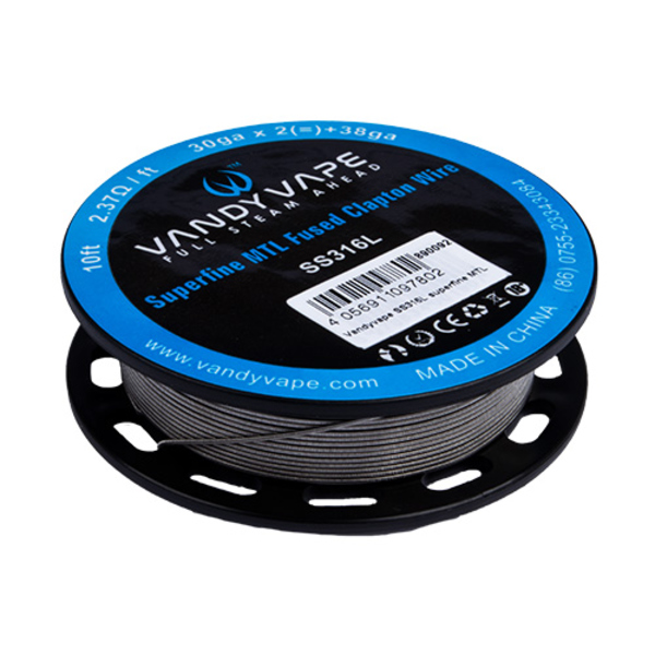 Vandyvape SS316L superfine MTL Spule 3,048 Meter