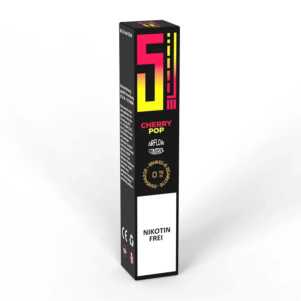 5 EL Cherry Pop Einweg E-Zigarette 0mg 