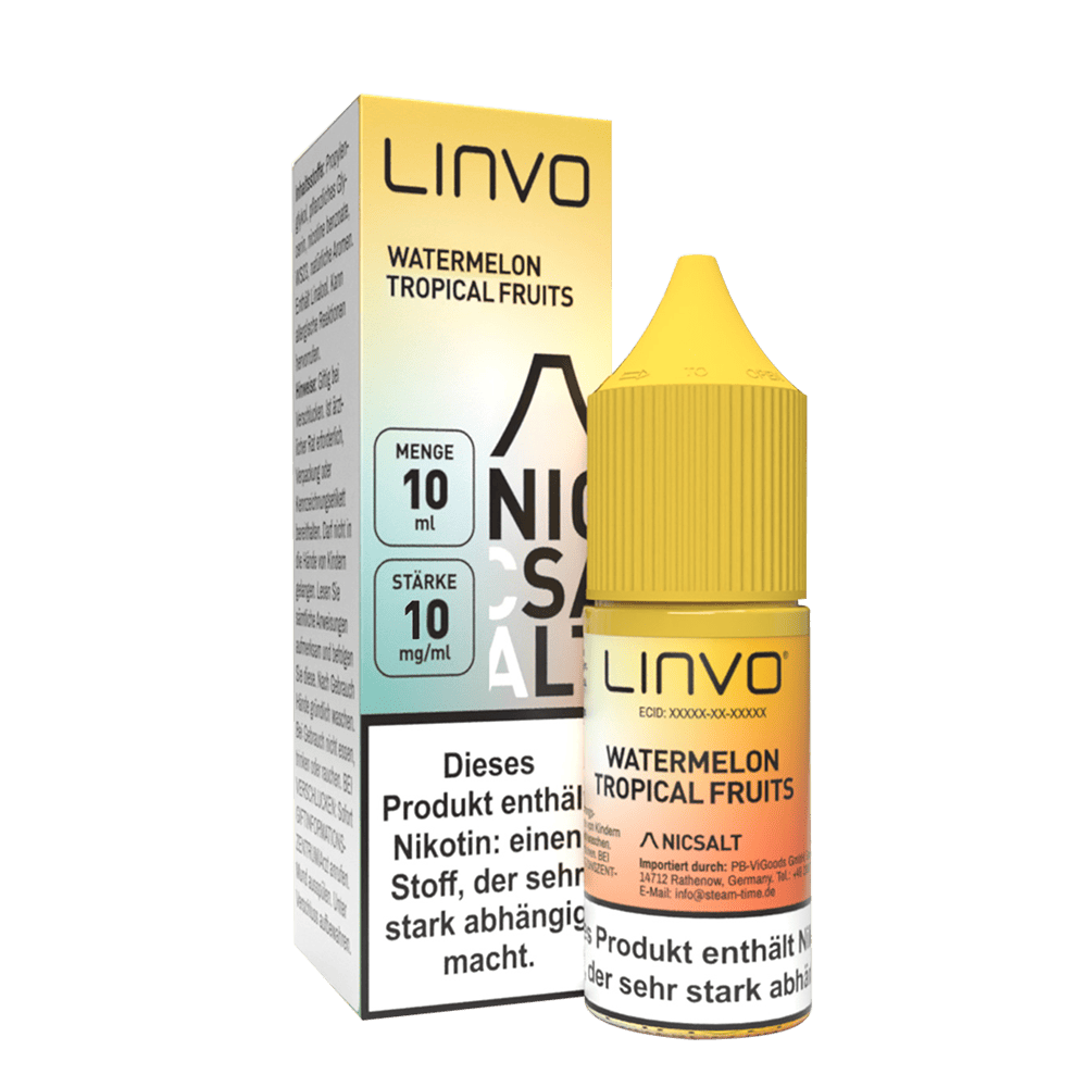 Linvo Nikotinsalz - Watermelon Tropical Fruits - Liquid 10mg 10ml 