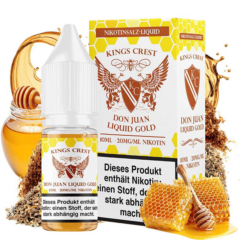 Kings Crest Nikotinsalz - Don Juan Liquid Gold - 10ml Liquid 20mg 