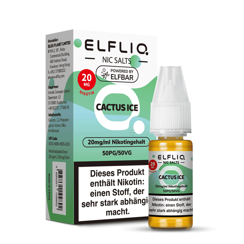 Elfliq by Elfbar Nikotinsalz - Cactus Ice - Liquid 20mg 10ml  D