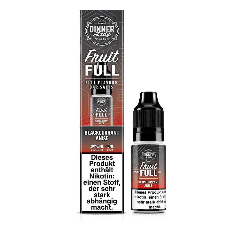 Dinner Lady Fruit Full Nikotinsalz - Blackcurrant Anise - 10ml Liquid 20mg