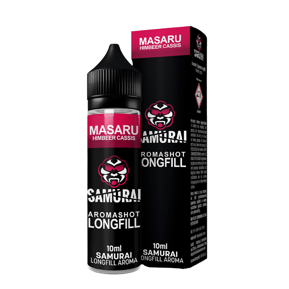 Samurai Aroma Longfill - Masaru Himbeer Cassis - 10ml in 60ml Flasche 