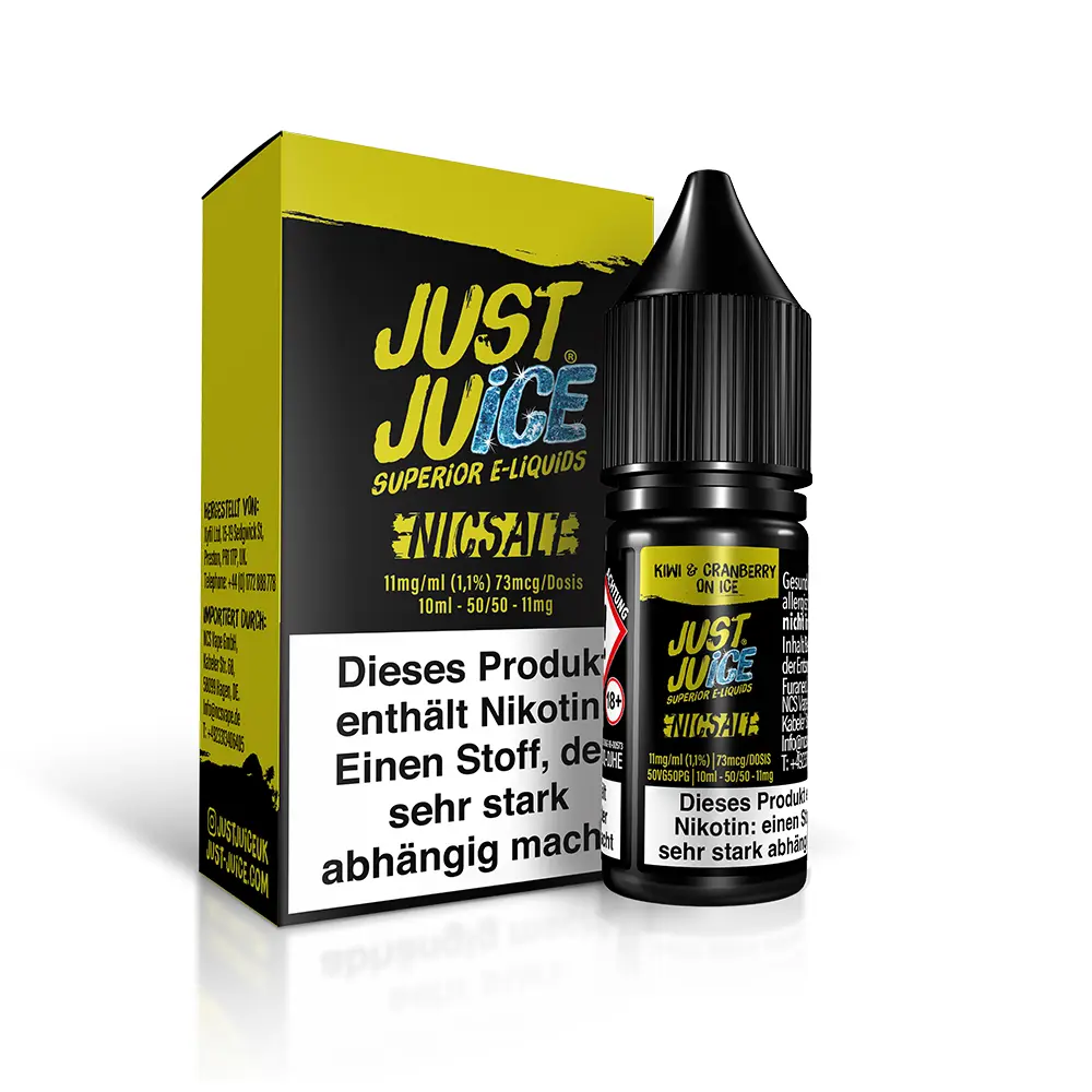 Just Juice Nikotinsalz - Kiwi & Cranberry ON ICE - 10ml 11mg 