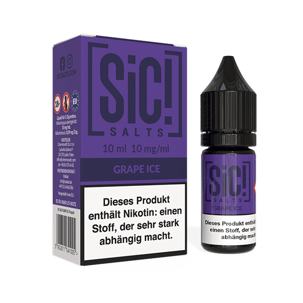 SIC Nikotinsalz - Grape Ice -10ml Liquid 10mg