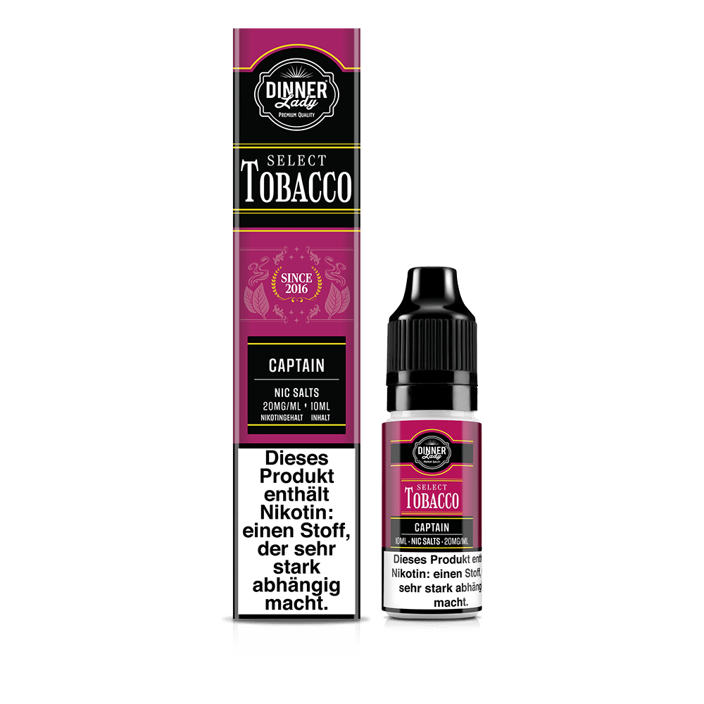 Dinner Lady Nikotinsalz - Captain - 50/50 10ml Liquid 20mg 