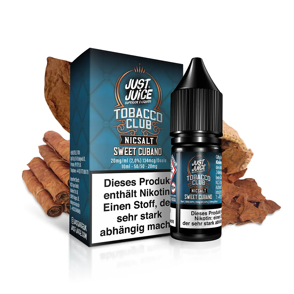 Just Juice Nikotinsalz - Tobacco Sweet Cubano - 10ml 20mg 