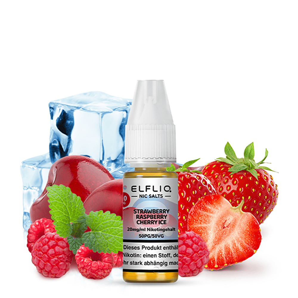 Elfliq by Elfbar Nikotinsalz - Strawberry Raspberry Cherry Ice - Liquid 20mg 10ml 