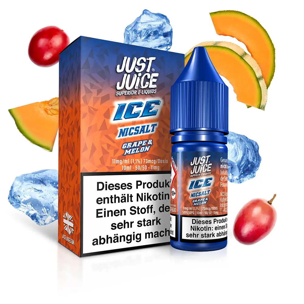 Just Juice Nikotinsalz - Grape & Melon ICE - 10ml 11mg 