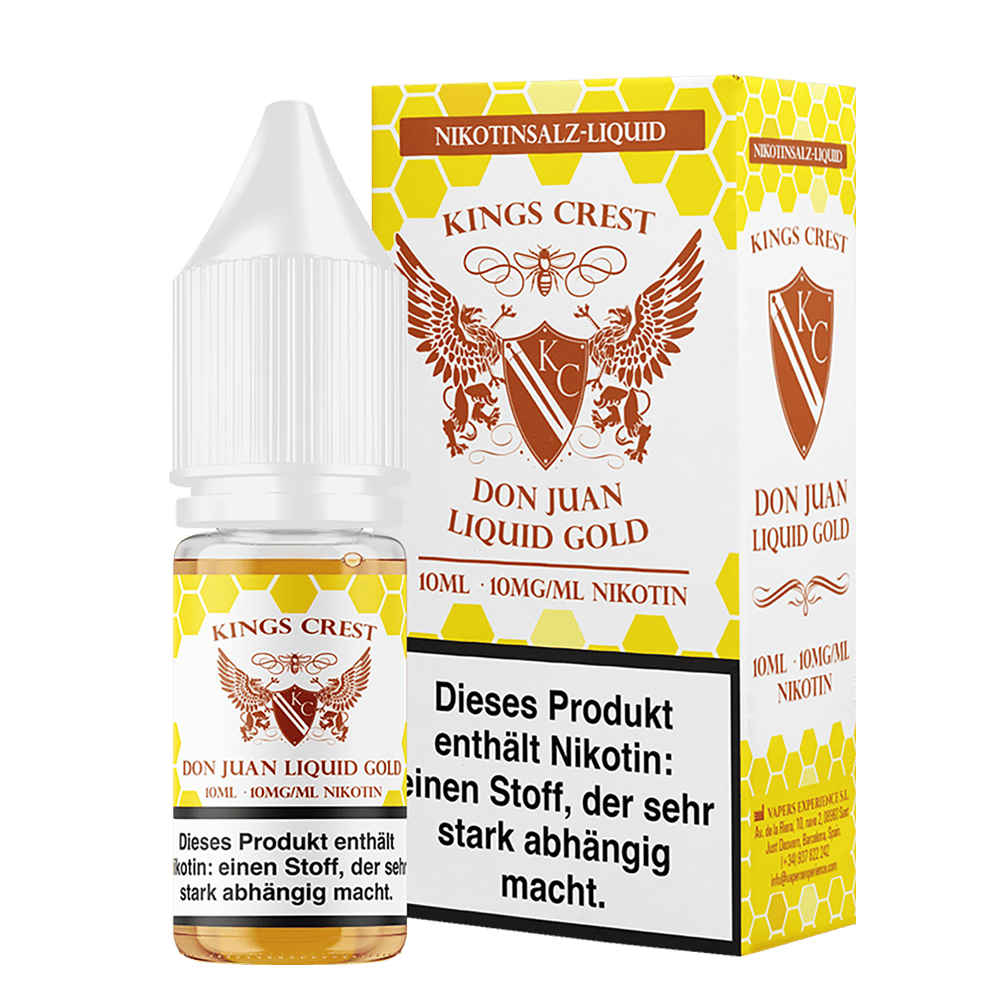 Kings Crest Nikotinsalz - Don Juan Liquid Gold - 10ml Liquid 10mg 