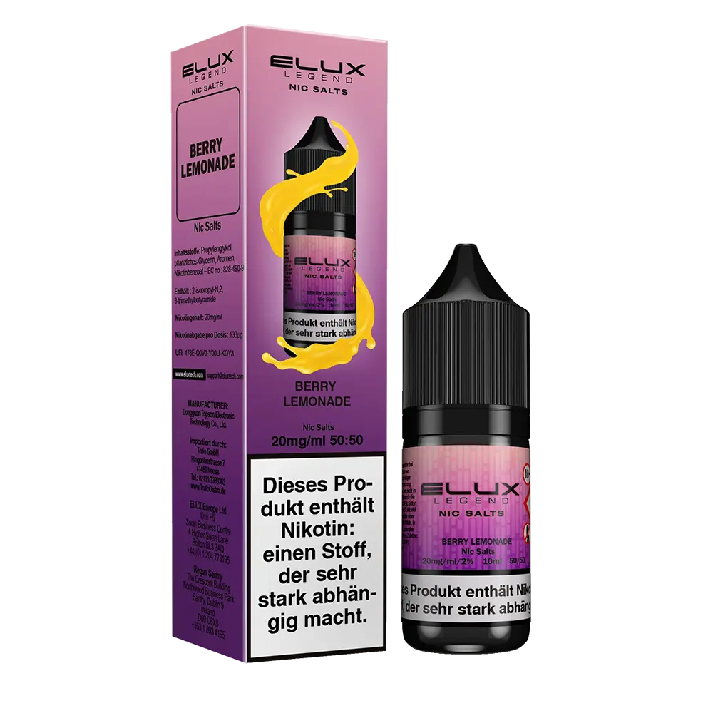 Elux Nikotinsalz - Berry Lemonade - Liquid 20mg 10ml 