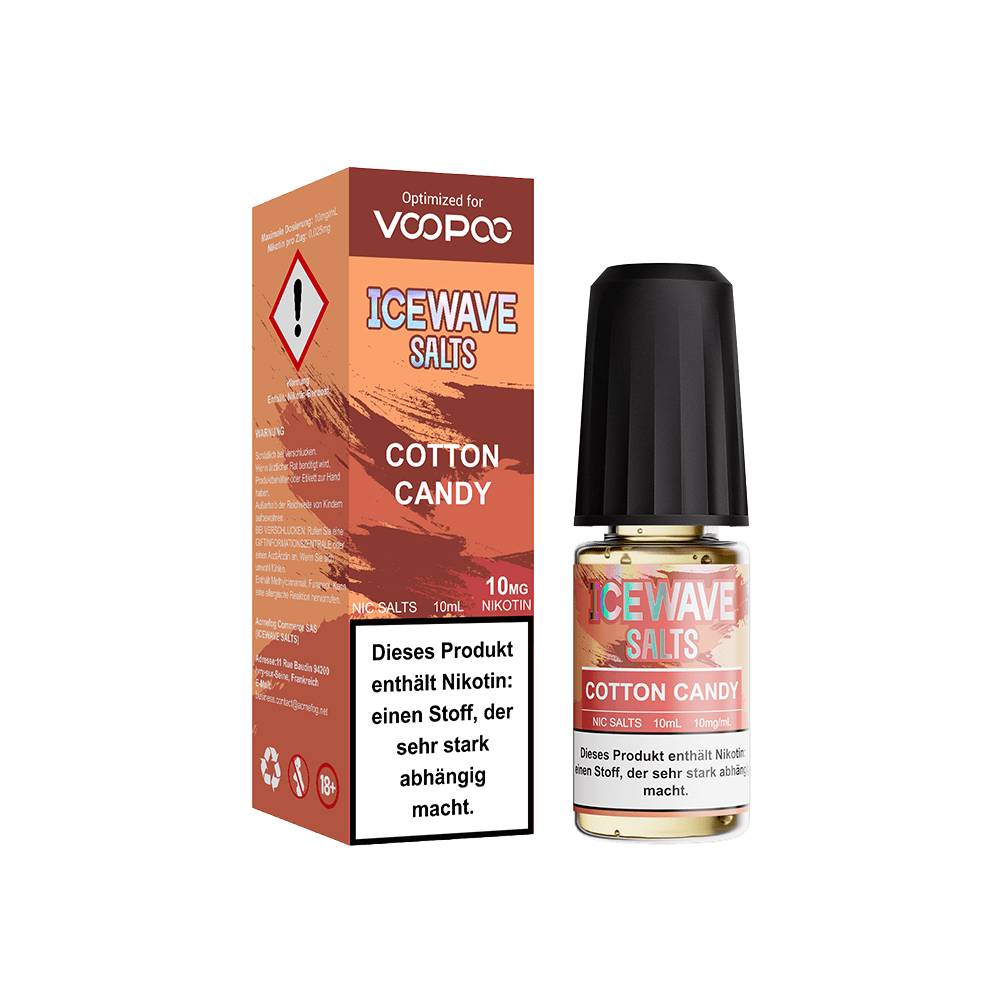 Icewave Nikotinsalz - Cotton Candy - 10ml Liquid 10mg 