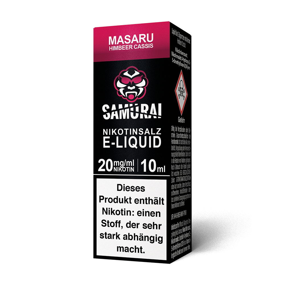 Samurai Nikotinsalz - Masaru Himbeer Cassis - Liquid 20mg 10ml 
