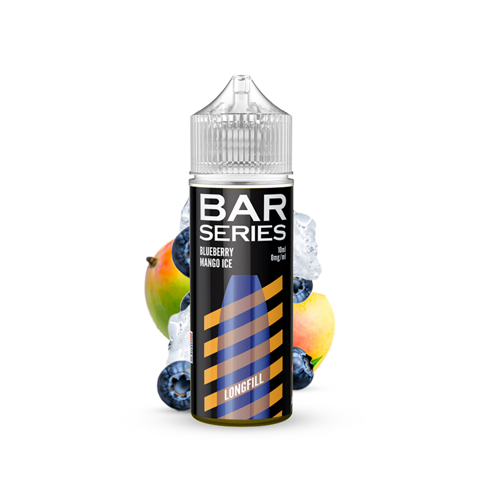 Bar Series Aroma Longfill - Blueberry Mango Ice - 10ml in 120ml Flasche 