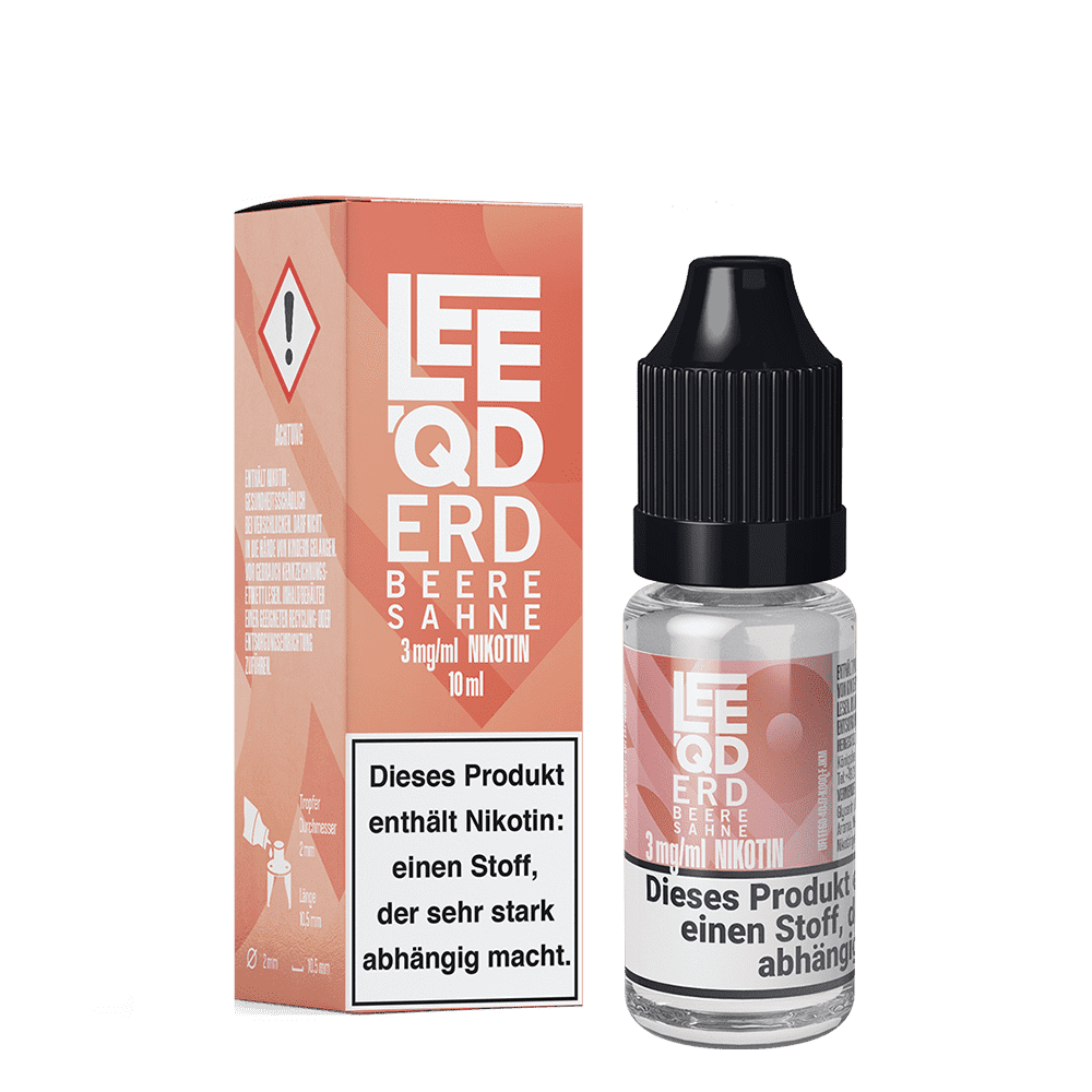 LEEQD Liquid - Crazy Erdbeere Sahne - 3mg 10ml 