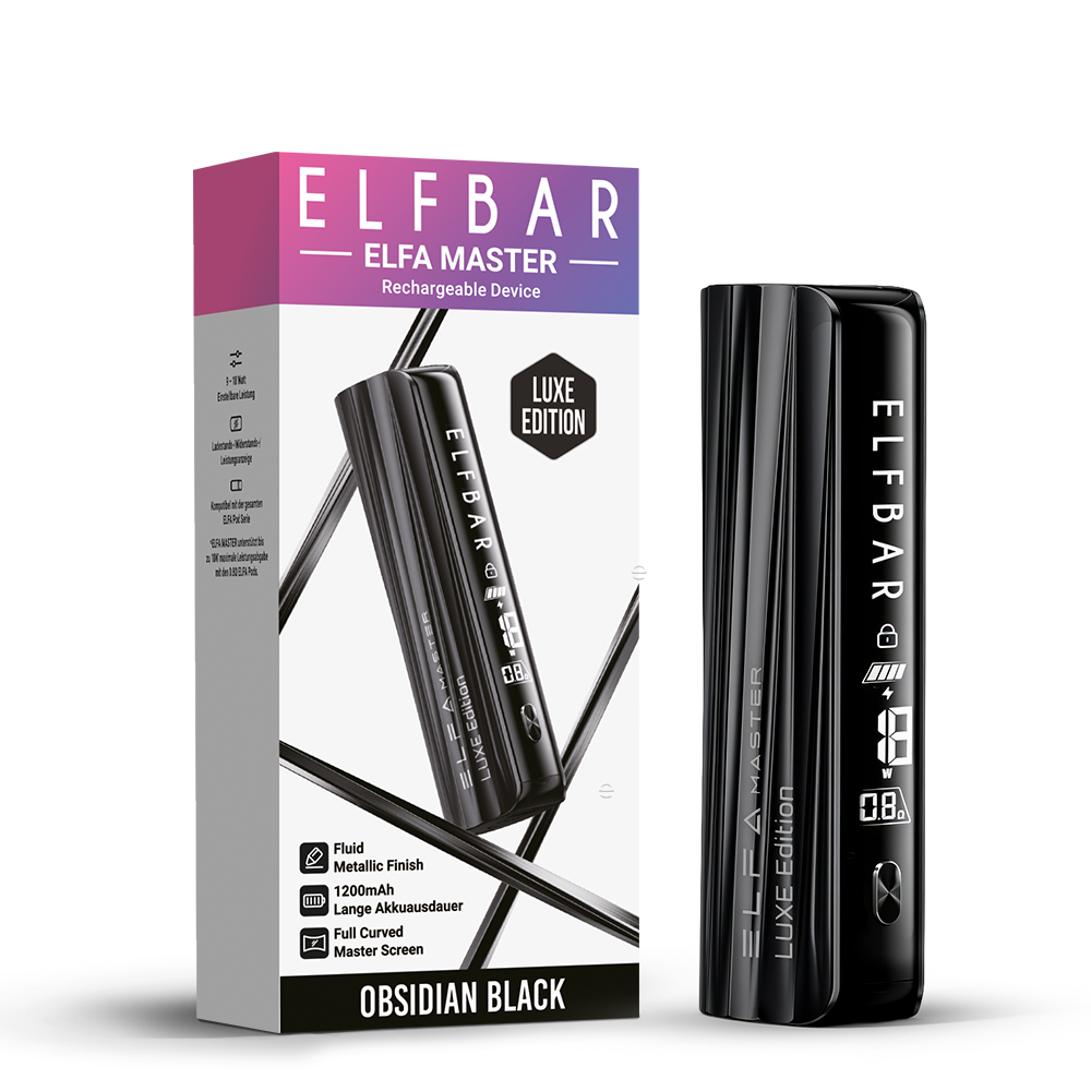 Elfbar Elfa Master Luxe Edition Gerät Obsidian Black
