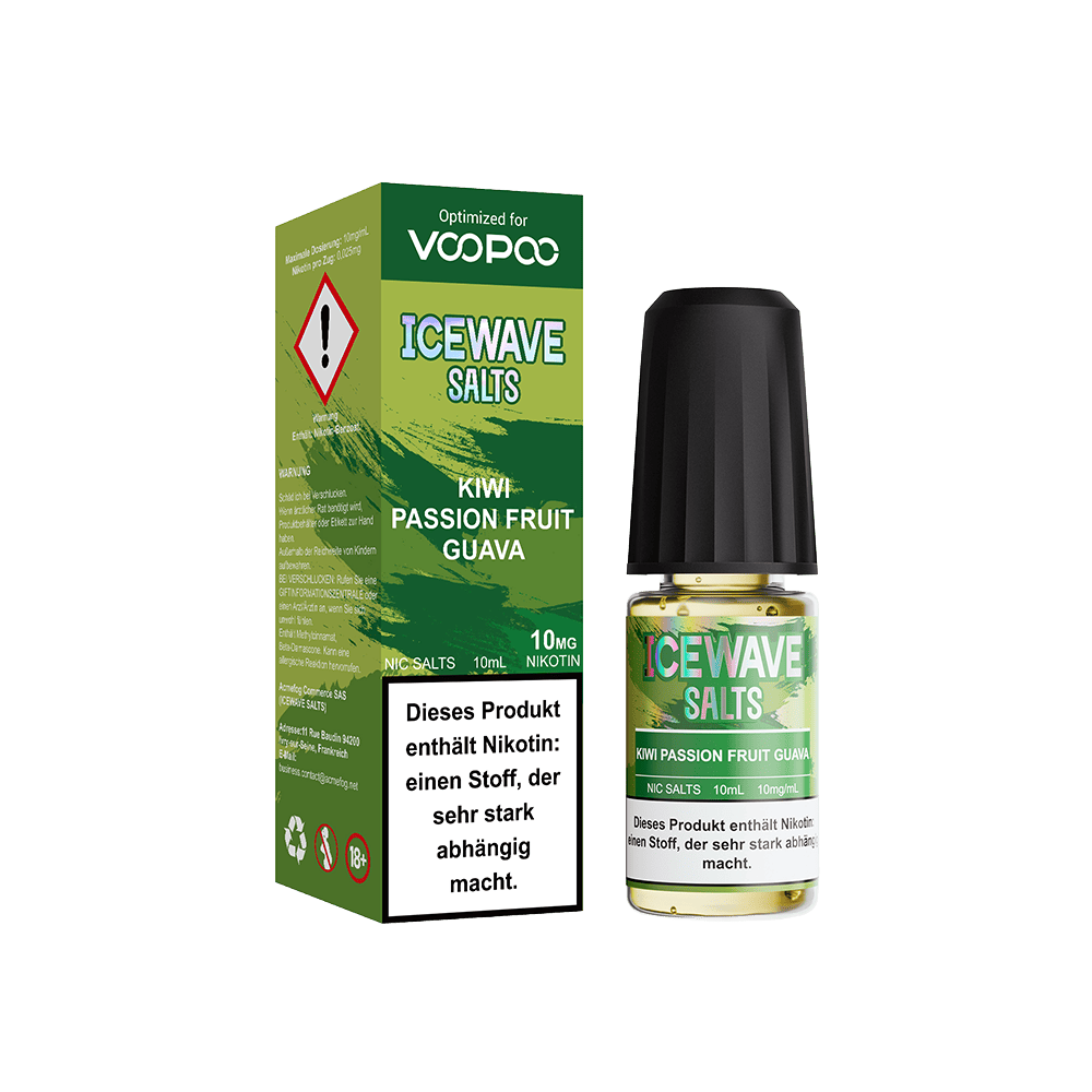 Icewave Nikotinsalz - Kiwi Passion Fruit Guava - 10ml Liquid 10mg 