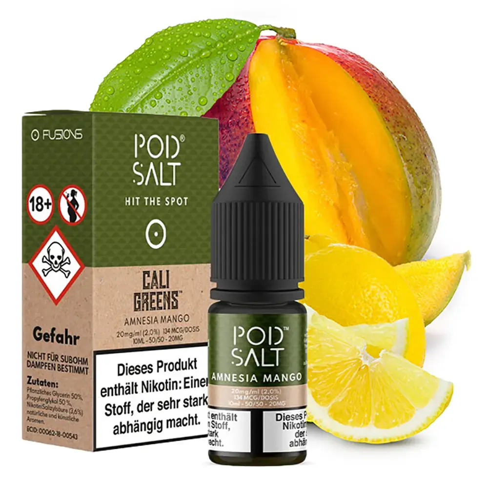 Pod Salt Fusion Amnesia Mango 10ml 20mg 