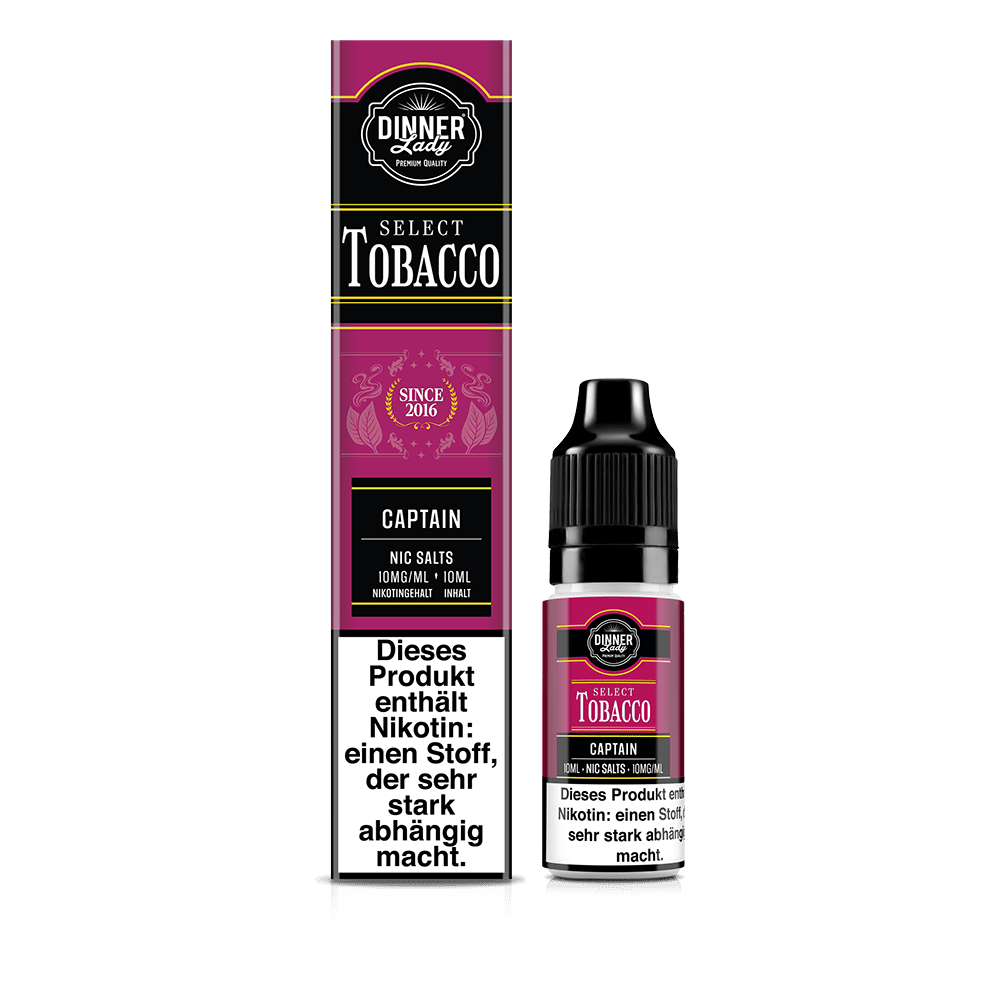 Dinner Lady Nikotinsalz - Captain - 50/50 10ml Liquid 10mg 