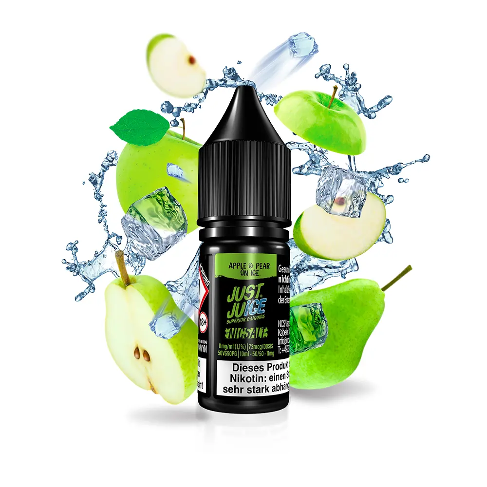 Just Juice Nikotinsalz - Apple & Pear ON ICE - 10ml 11mg 