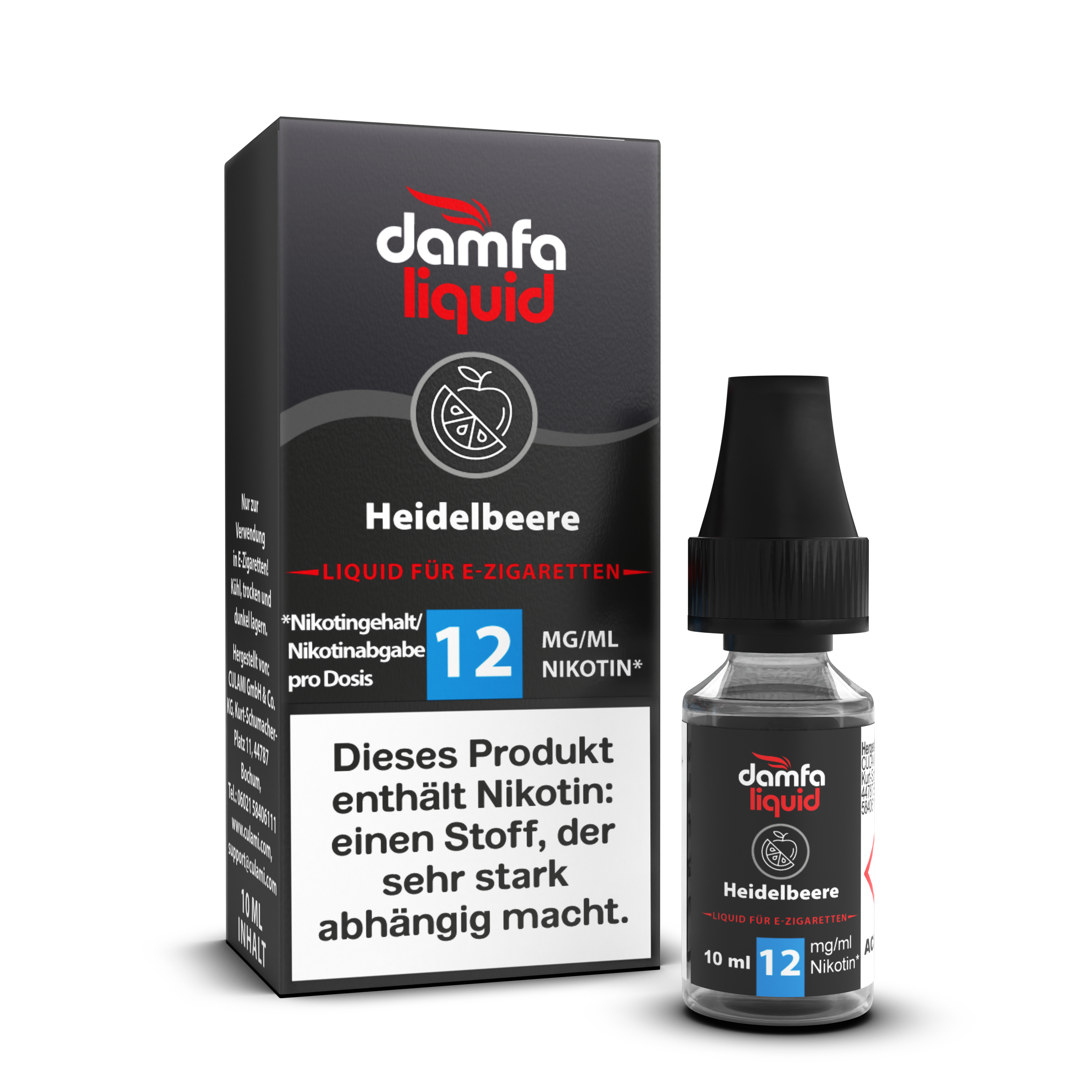 damfaliquid Heidelbeere V2 12mg 10ml  D