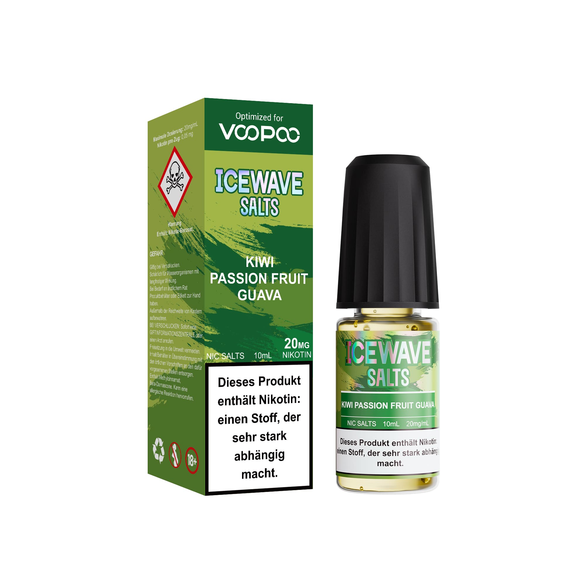 Icewave Nikotinsalz - Kiwi Passion Fruit Guava - 10ml Liquid 20mg 