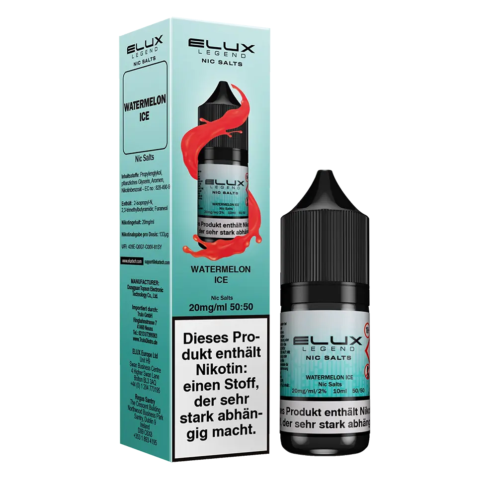 Elux Nikotinsalz - Watermelon Ice - Liquid 10mg 10ml 