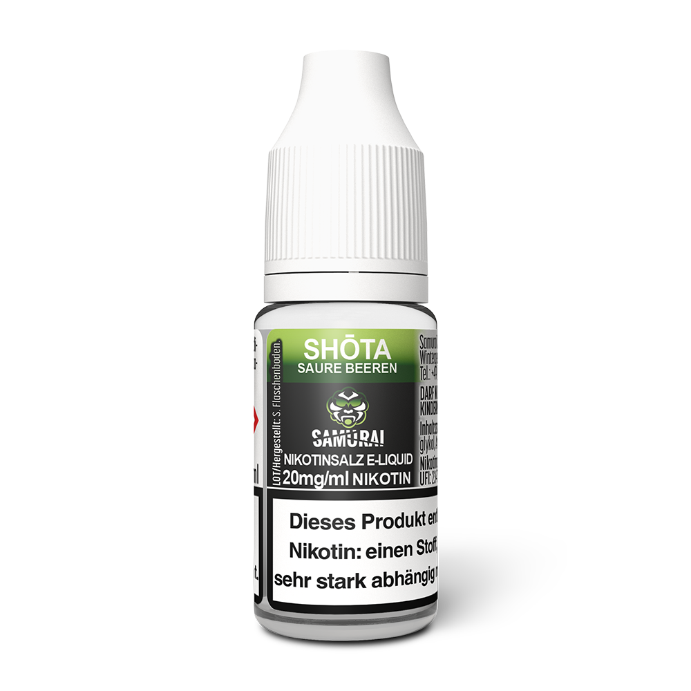 Samurai Nikotinsalz - Shota Saure Beeren - Liquid 20mg 10ml 
