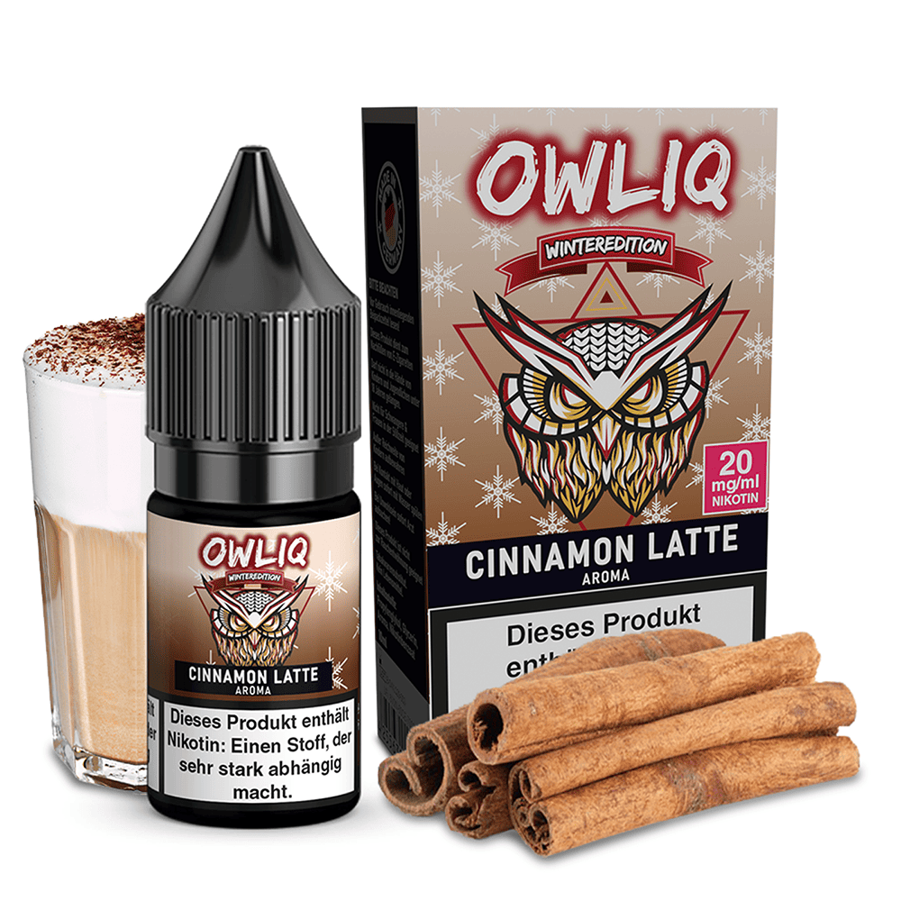 OWLIQ Nikotinsalz Weihnachtsedition - Cinnamon Latte - 10ml Liquid 20mg