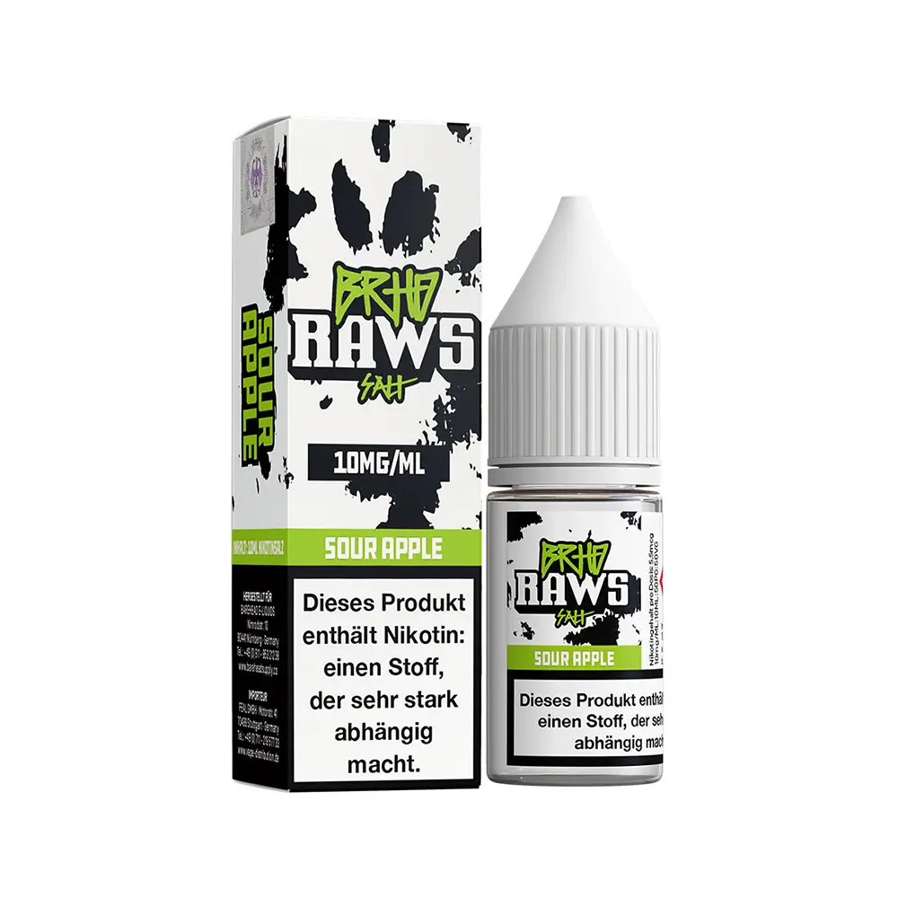 BRHD Barehead Hybrid Nikotinsalz - RAWS Sour Apple - 10mg 10ml 
