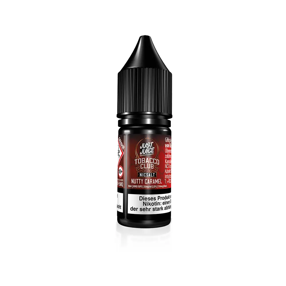 Just Juice Nikotinsalz - Tobacco Club Nutty Caramel - 10ml 20mg 
