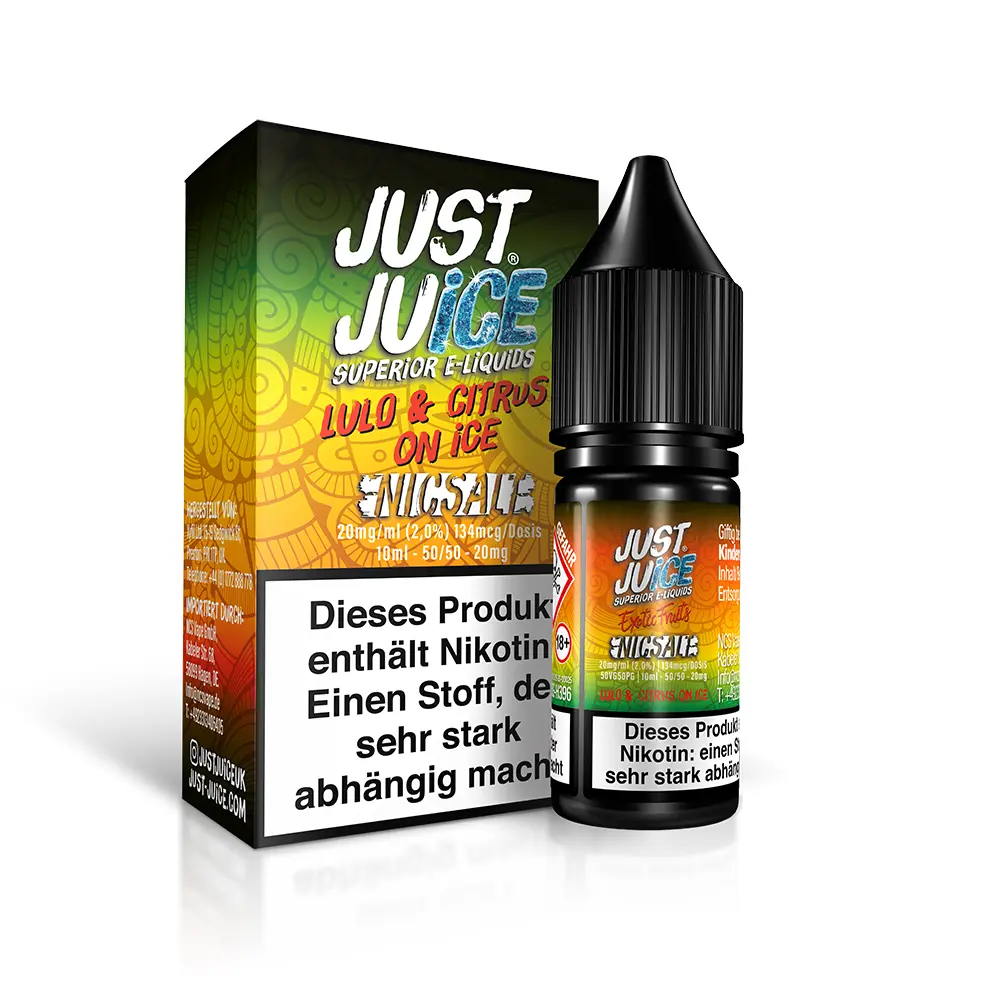 Just Juice Nikotinsalz - Lulo & Citrus ON ICE - 10ml 20mg 
