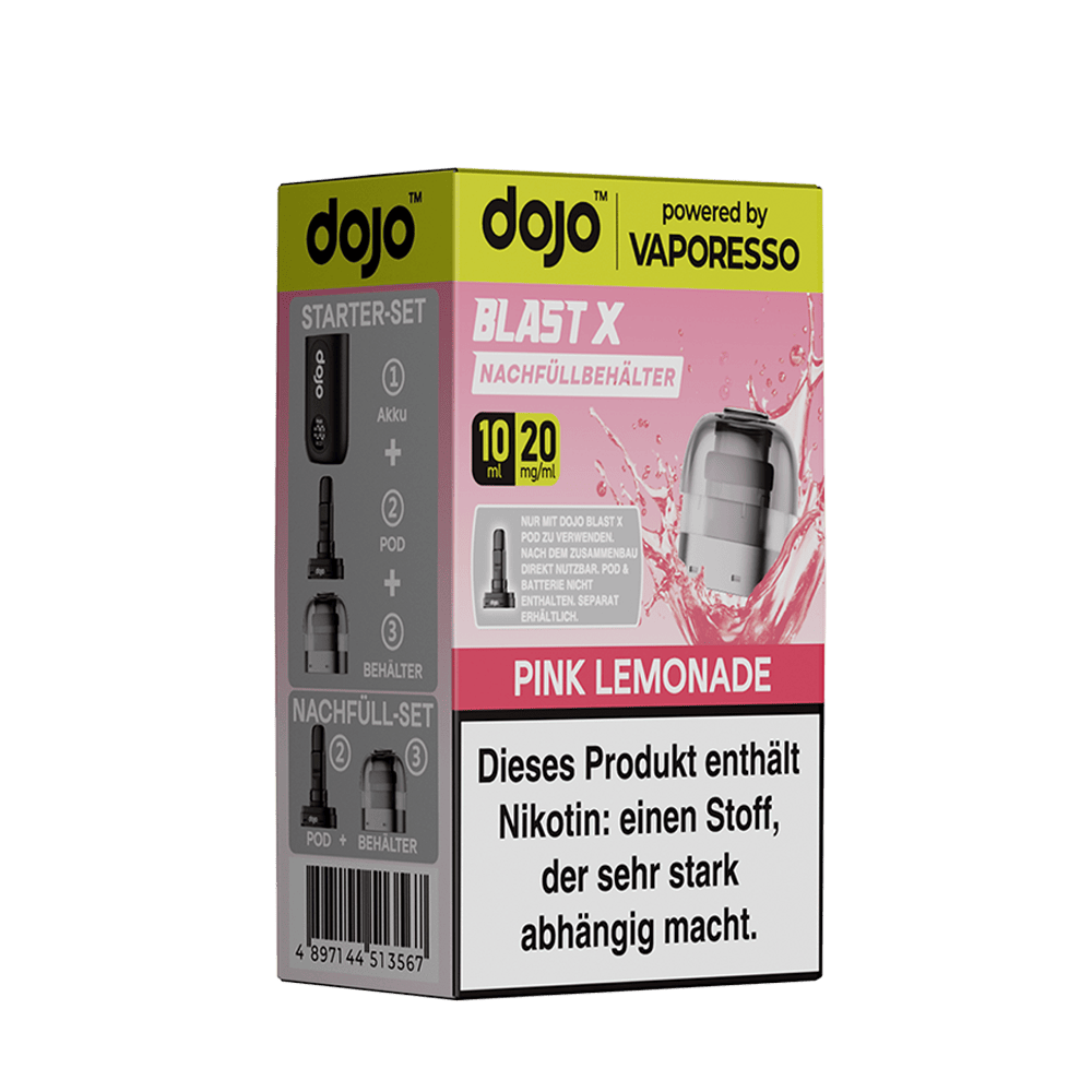 Vaporesso dojo Blast X Einweg Pod - Pink Lemonade - 20mg Nikotinsalz 10ml  D