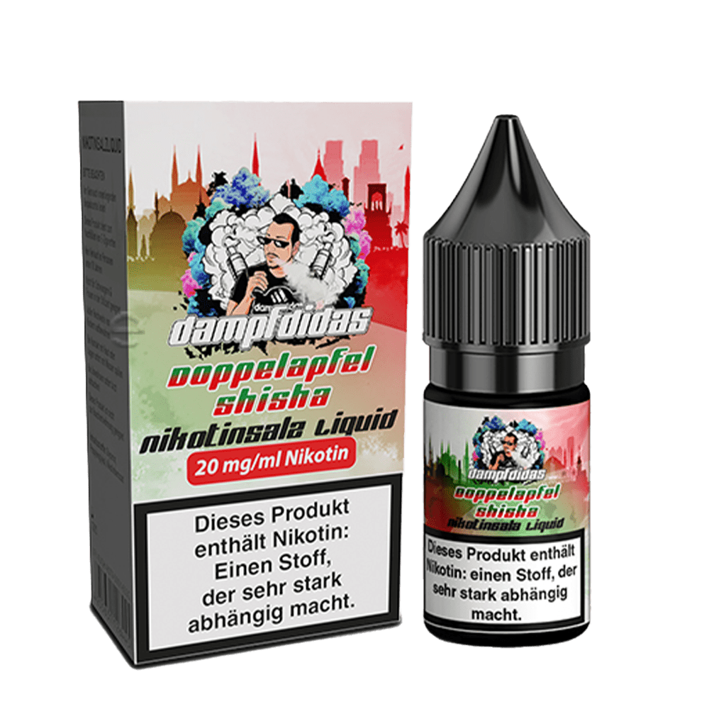Dampfdidas Nikotinsalz - Doppelapfel Shisha - 10ml Liquid 10mg 