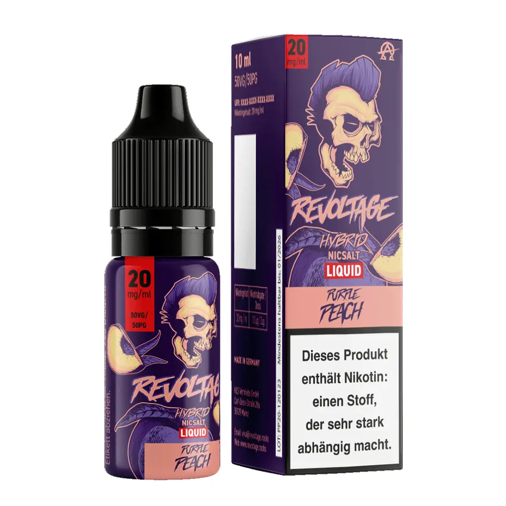 Revoltage Hybrid Nikotinsalz - Purple Peach - Liquid 20mg 10ml 