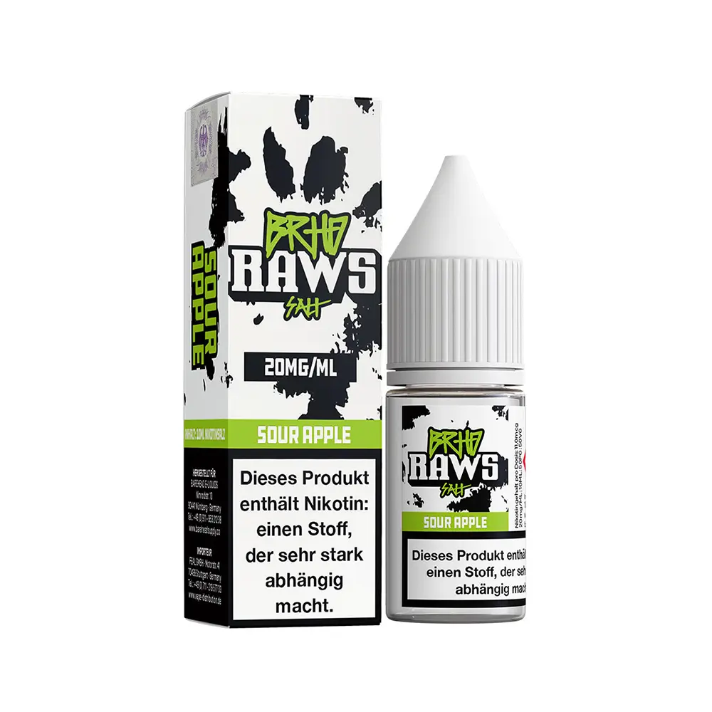 BRHD Barehead Hybrid Nikotinsalz - RAWS Sour Apple - 20mg 10ml 
