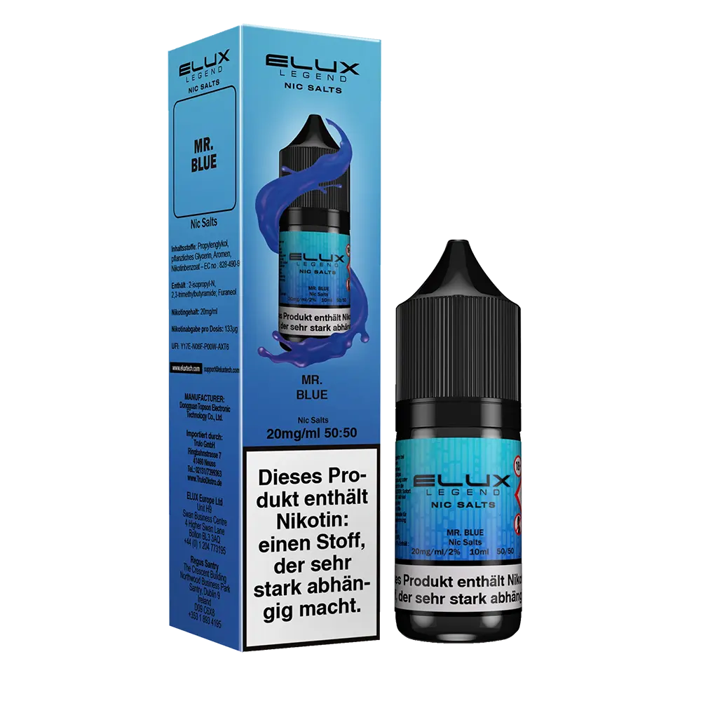 Elux Nikotinsalz - Mr. Blue - Liquid 10mg 10ml 