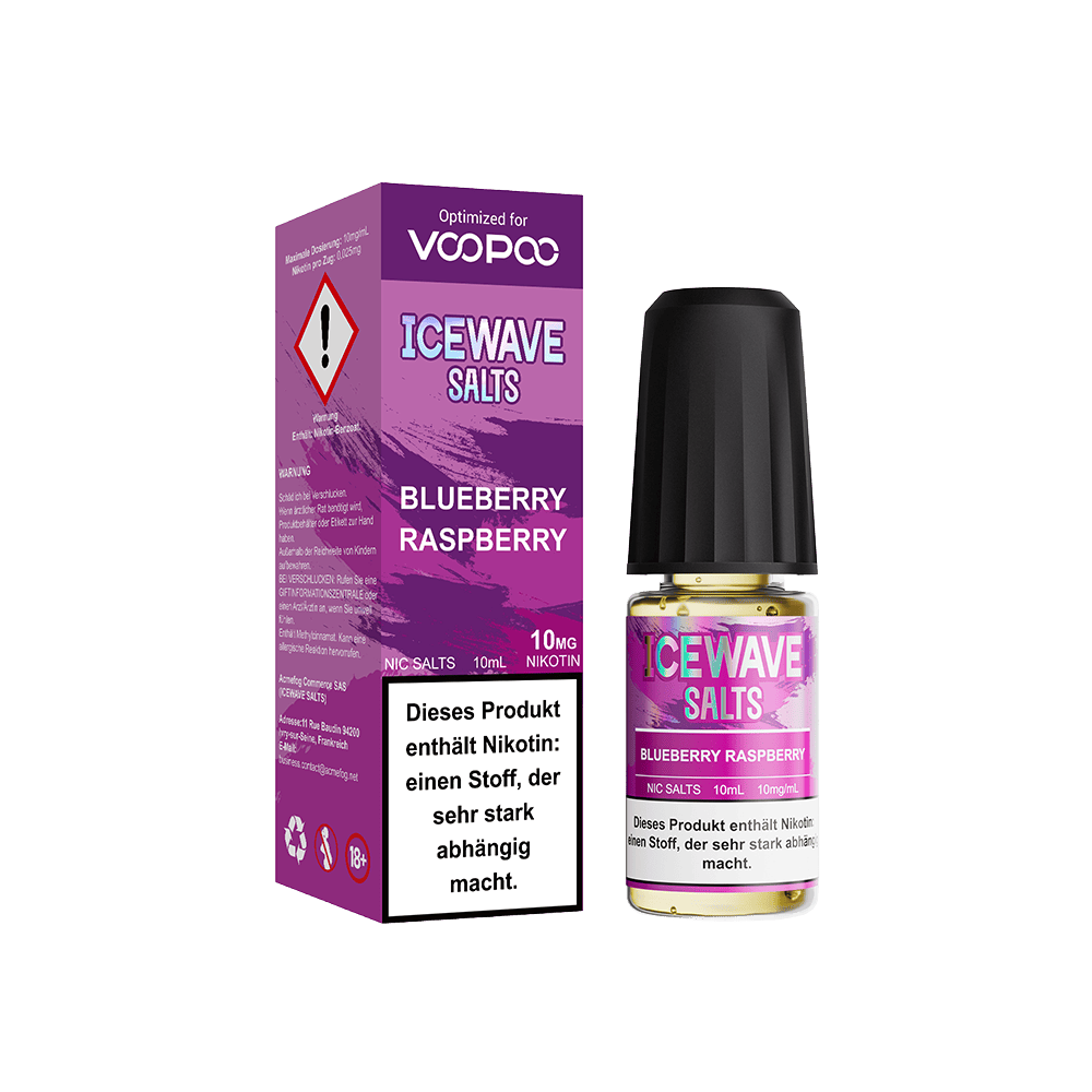 Icewave Nikotinsalz - Blueberry Raspberry - 10ml Liquid 10mg 
