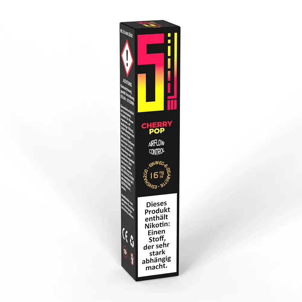 5 EL Cherry Pop Einweg E-Zigarette 16mg 