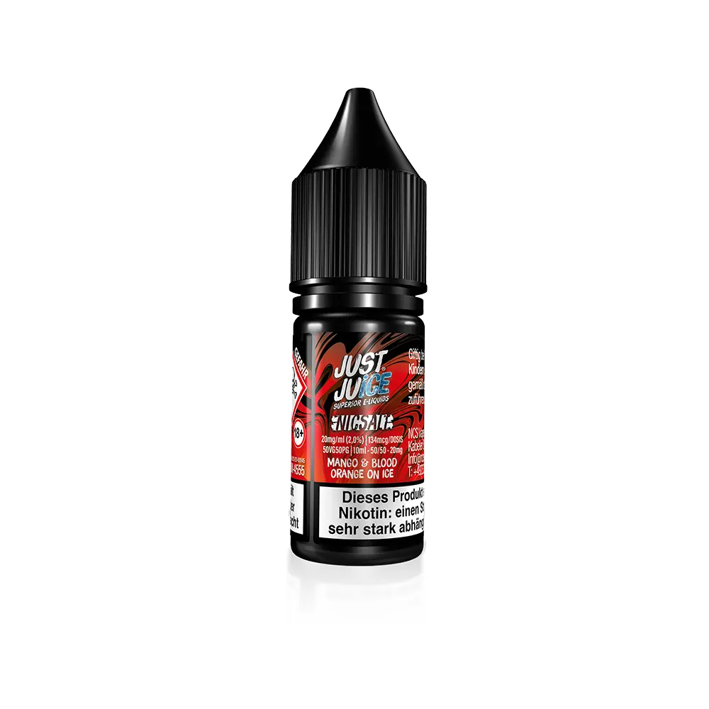 Just Juice Nikotinsalz - Fusion Mango & Blood Orange ON ICE - 10ml 20mg 