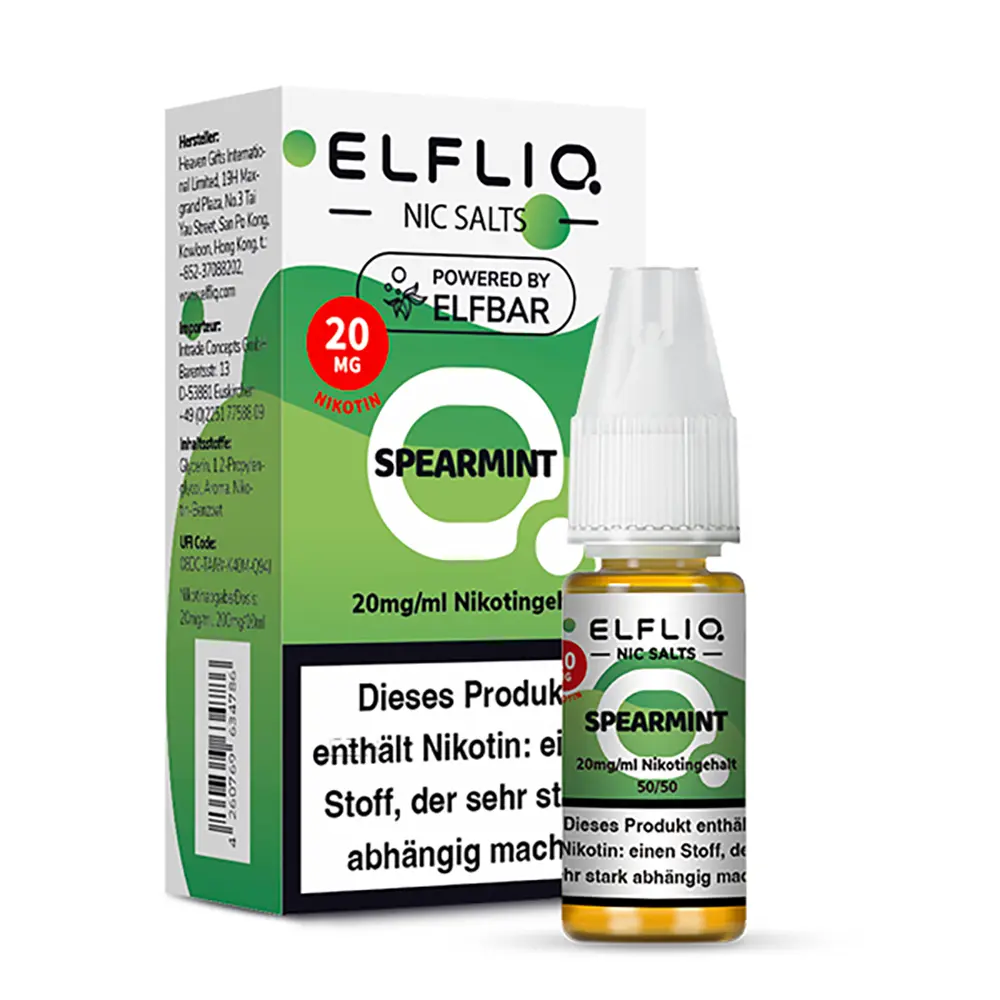 Elfliq by Elfbar Nikotinsalz - Spearmint - Liquid 10mg 10ml - 