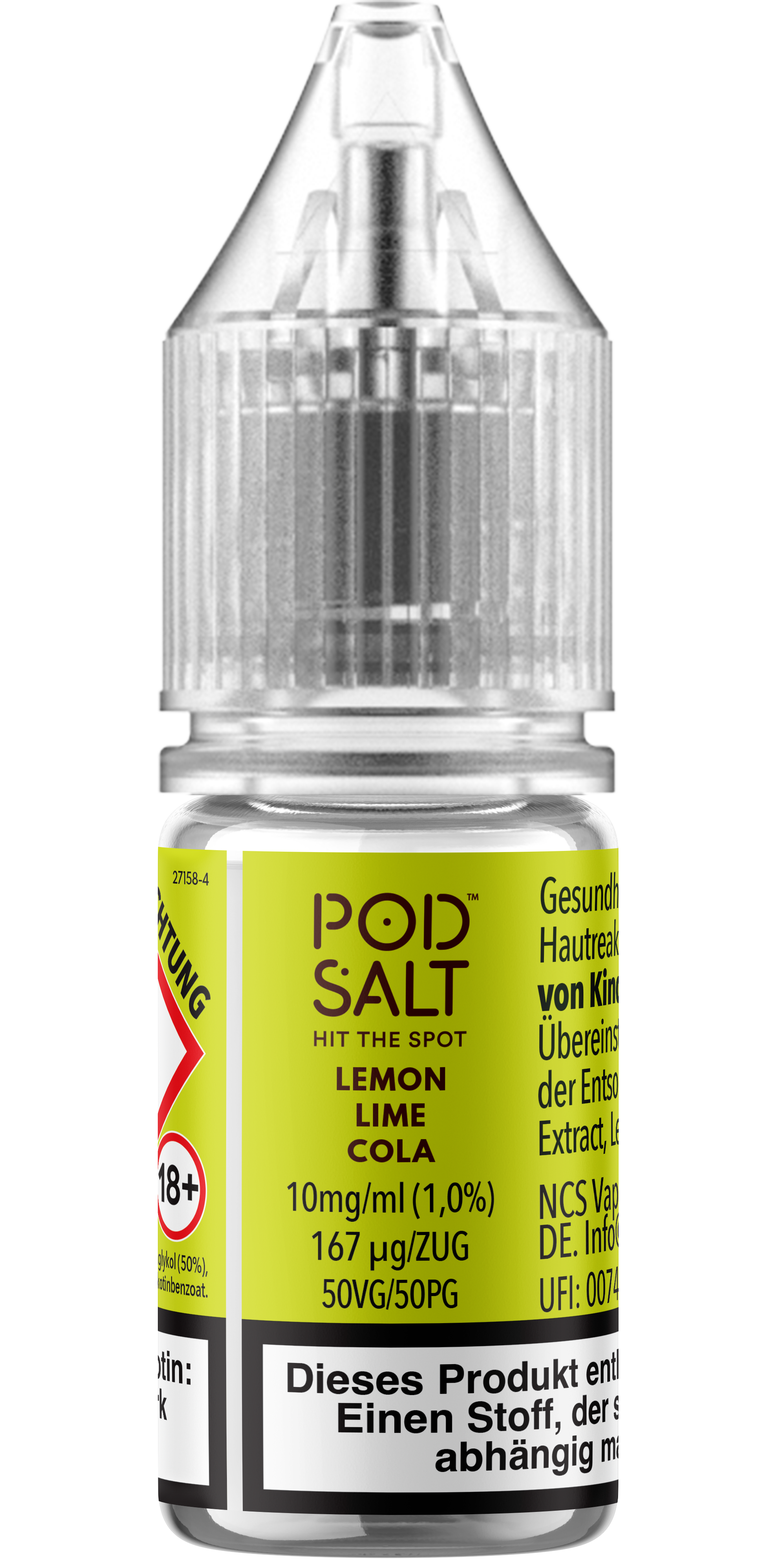 Pod Salt Xtra Nikotinsalz - Lemon Lime Cola - Liquid 10mg 10ml 